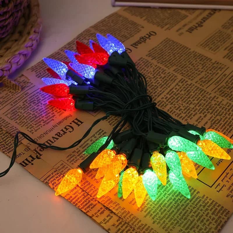 Lampu Hiasan LED Strawberi Krismas Kalis Air