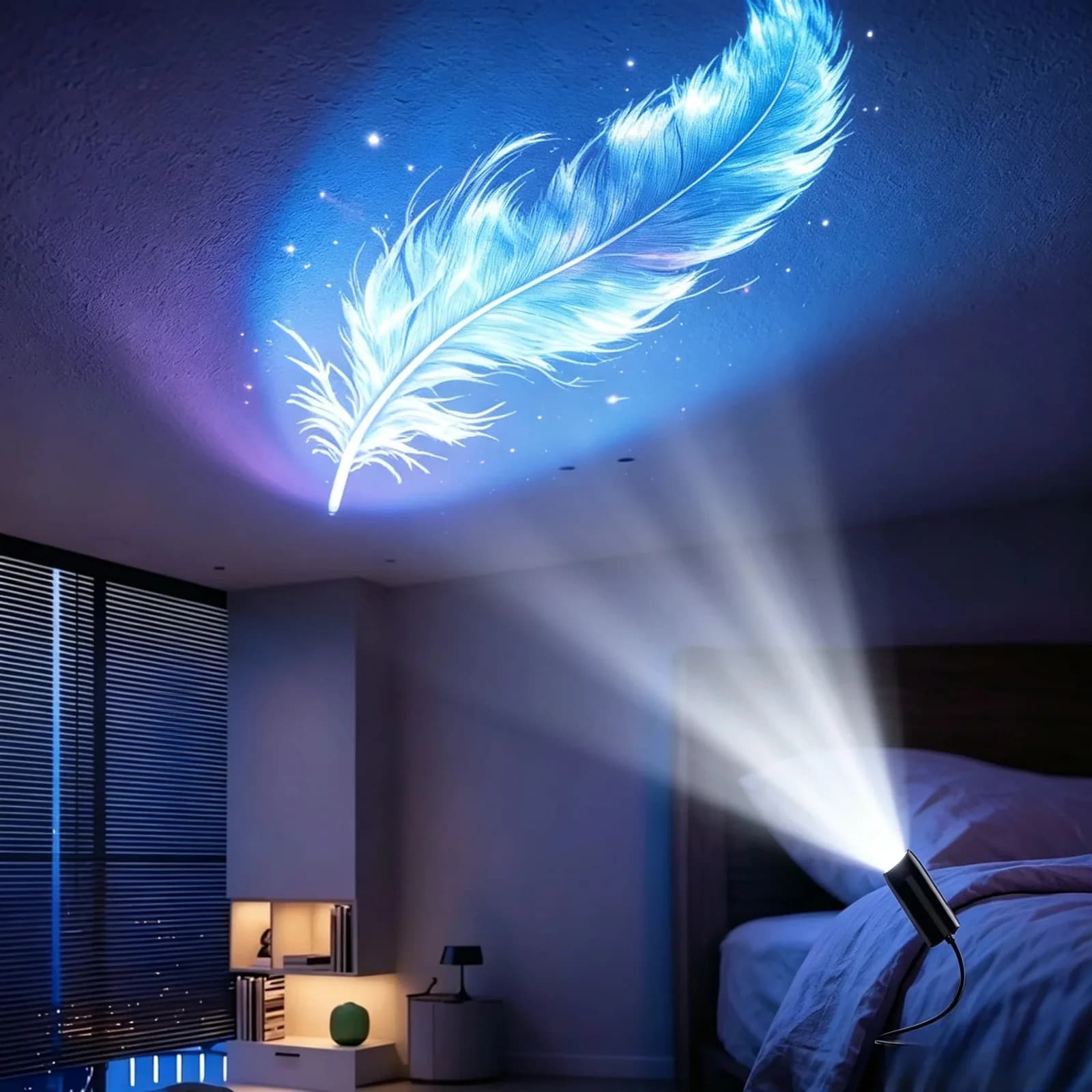 Projektor Lampu Malam USB dengan Corak Siri Lautan