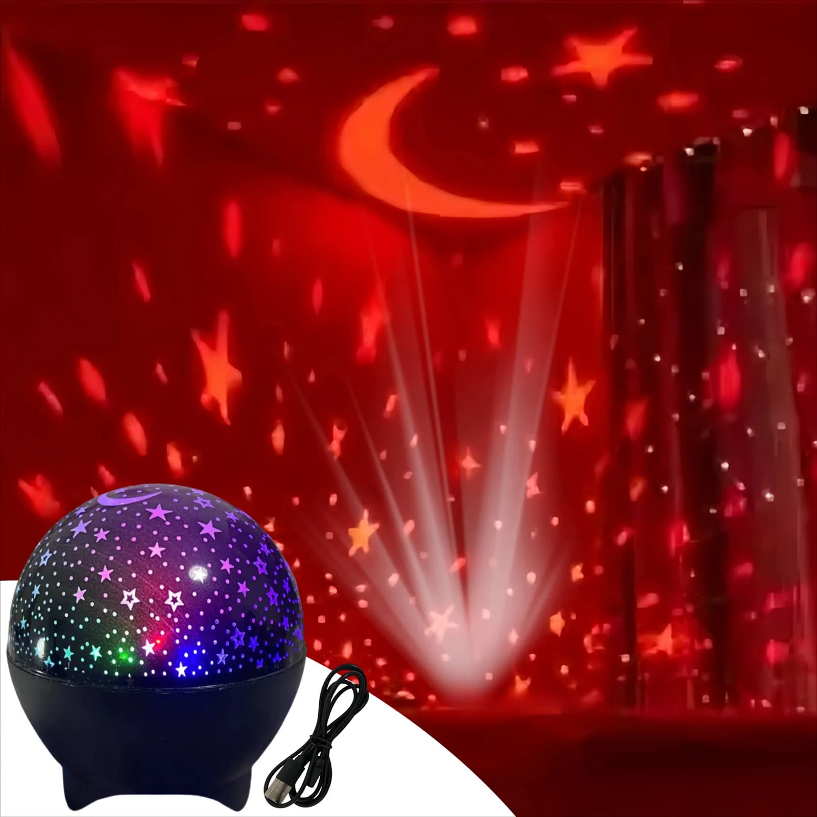Projektor Cahaya Langit Berbintang Galaksi dan Bulan