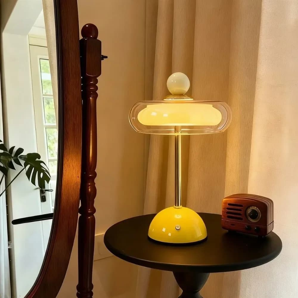 Lampu Meja LED Sentuh Kaca dan Besi Boleh Dimalapkan
