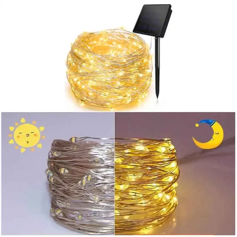 Lampu String Peri LED Tenaga Suria, Kalis Air