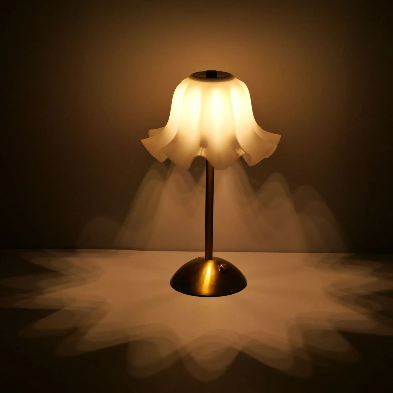 Lampu Malam Tiga Warna Boleh Cas Semula Bentuk Bunga