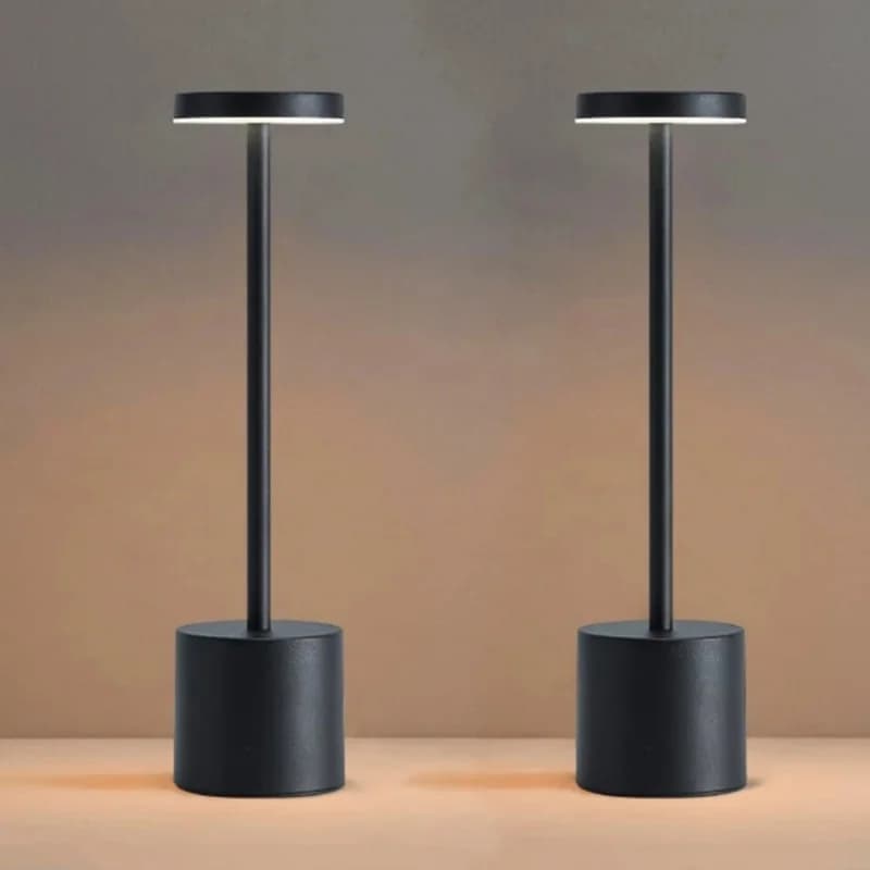 Lampu Meja LED Boleh Dicas USB, Kawalan Sentuh, Boleh Dimalapkan 3 Suhu Warna