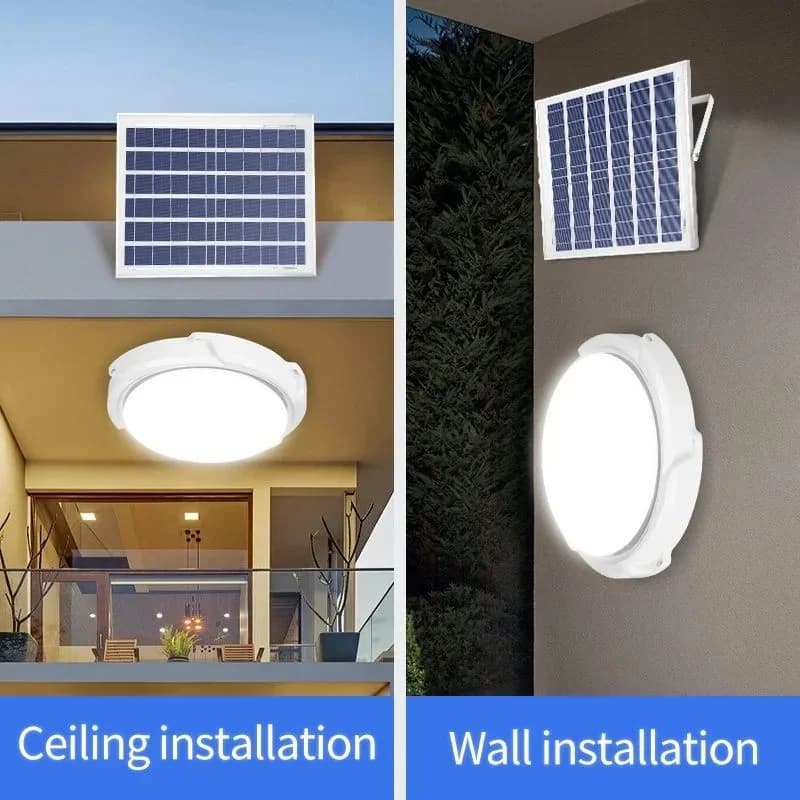 Lampu Siling Solar Kalis Air IP65 dengan Kawalan Jauh