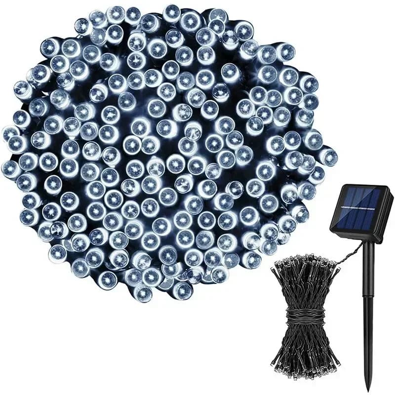 Lampu Tali Solar Luar Putih Hangat Kalis Air