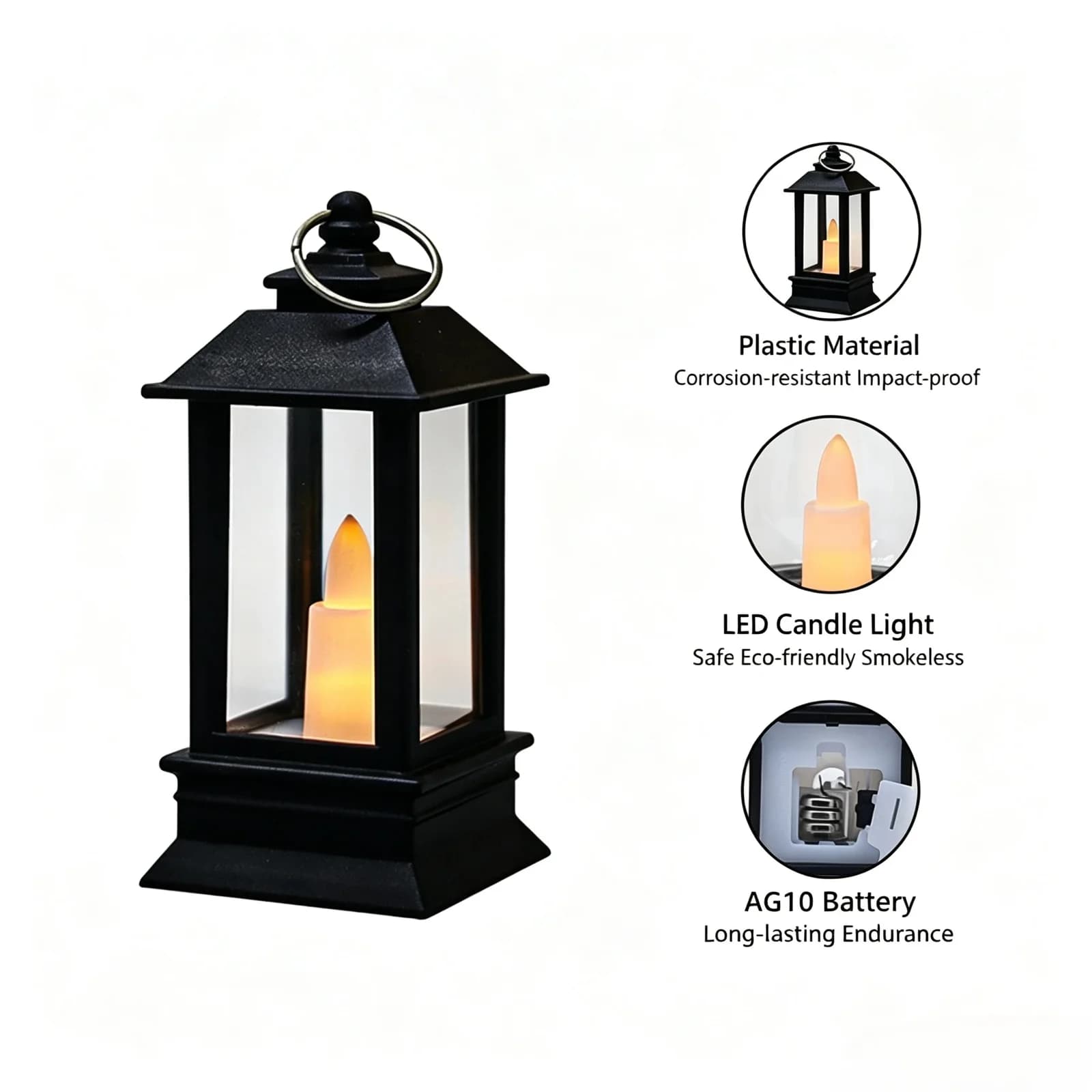 Lampu Malam LED Lantern Mini Retro Bercahaya Hangat
