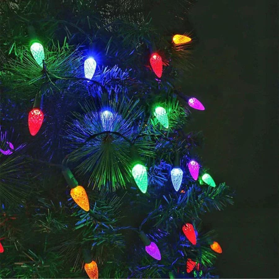 Lampu Tali Beri Stroberi LED Solar Atau Plug-in