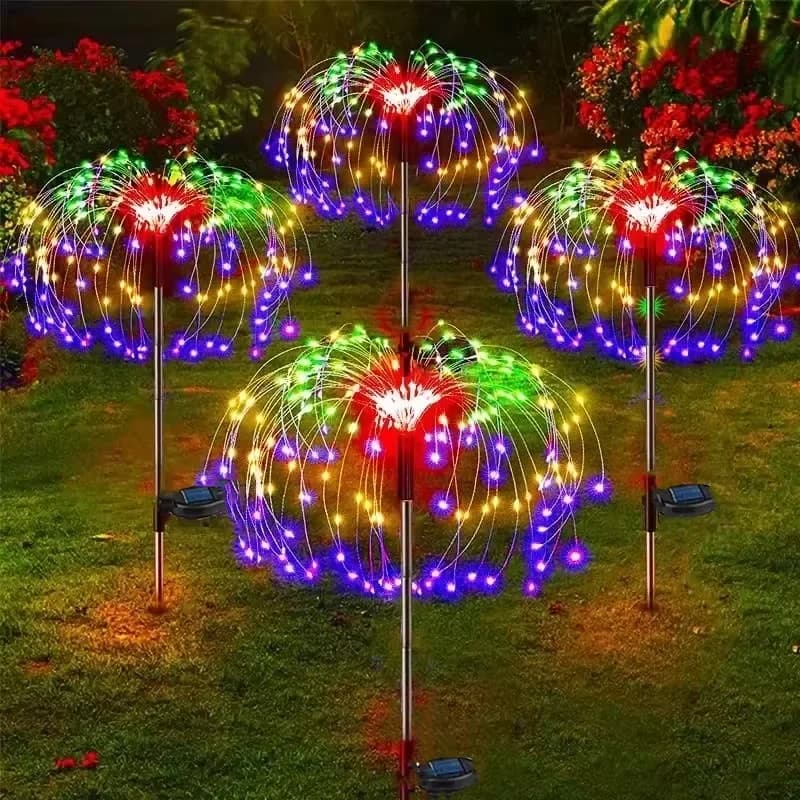 Lampu Taman LED Dandelion Kembang Api Tenaga Suria