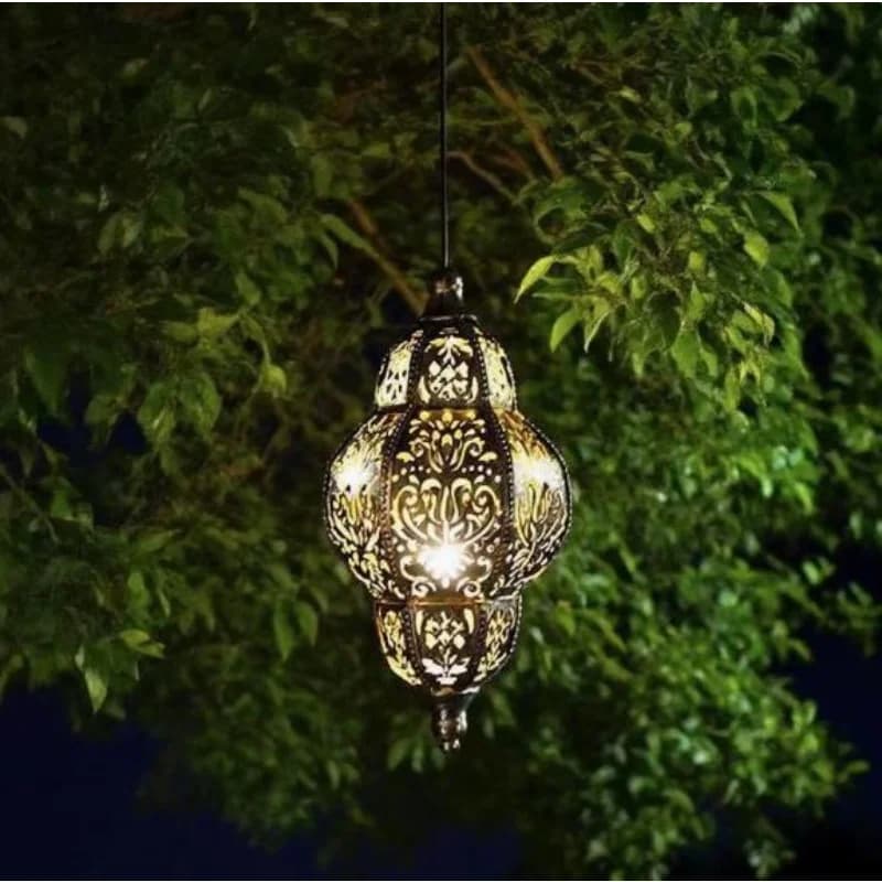 Lampu Hiasan Solar Bergaya Eropah Berongga