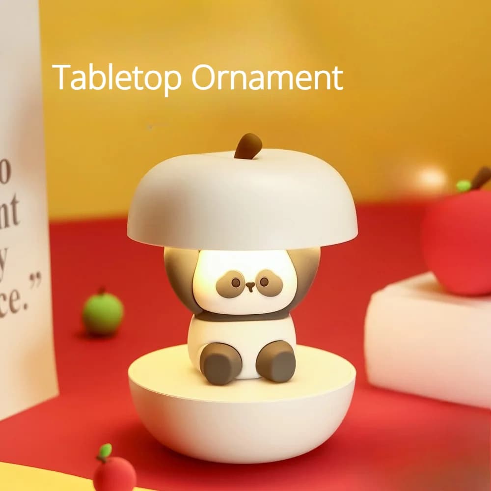 Lampu Malam Mini Panda Comel Boleh Dicas Semula dengan Peredupan