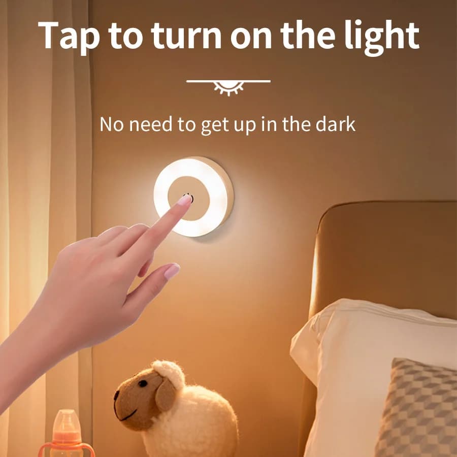 Lampu Dinding LED Tanpa Wayar Boleh Dibawa & Dimmable