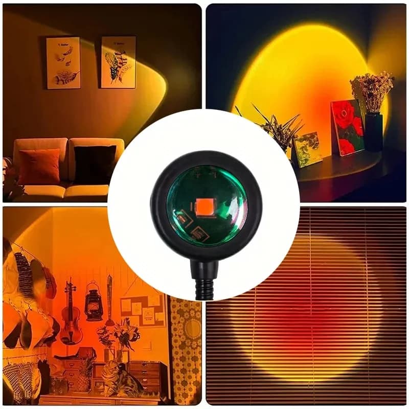 Lampu Projektor Sunset USB dengan Leher Fleksibel