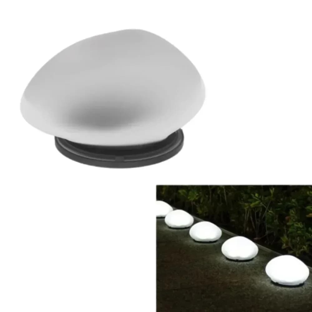 Lampu Taman Batu Kerikil Surya Cahaya Putih Hangat