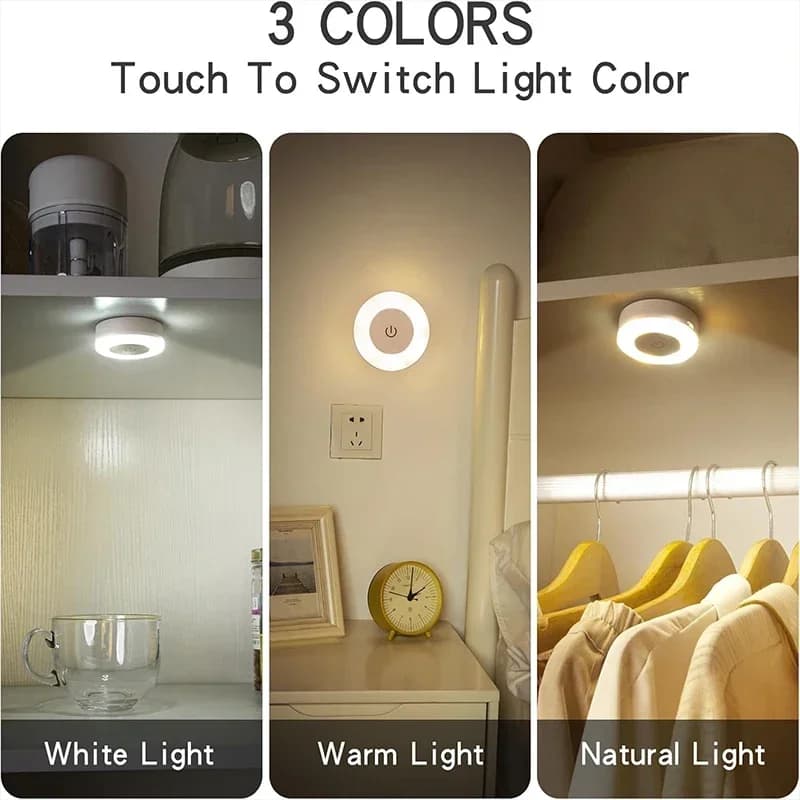 Lampu Malam LED Sensor Sentuh Magnetik Boleh Cas USB
