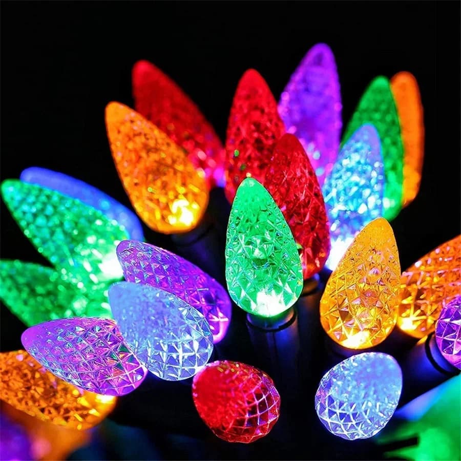 Lampu Tali Beri Stroberi LED Solar Atau Plug-in