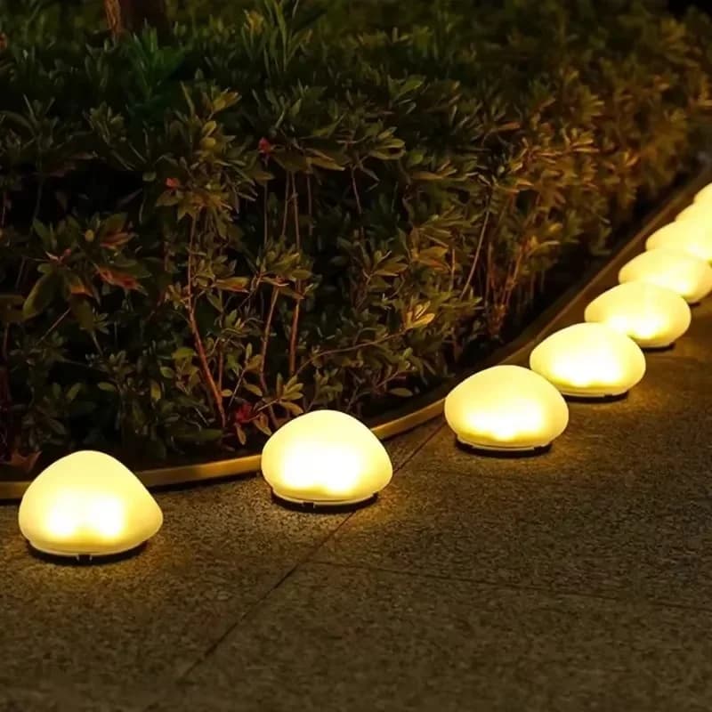 Lampu Laluan Batu Kerikil LED Solar Kalis Air