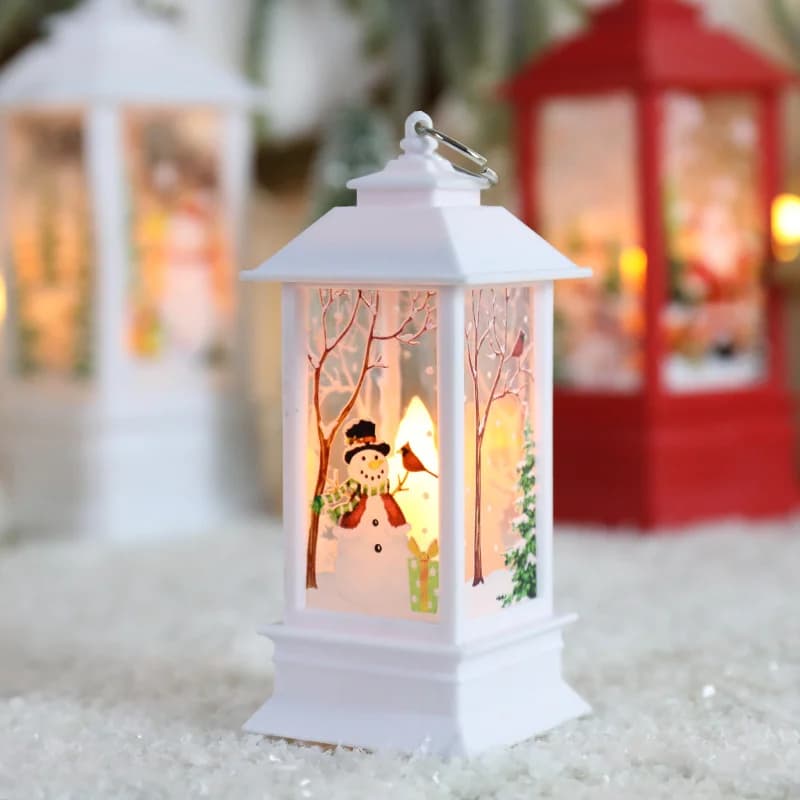 Lentera Mini LED Retro, Lampu Malam Tema Halloween