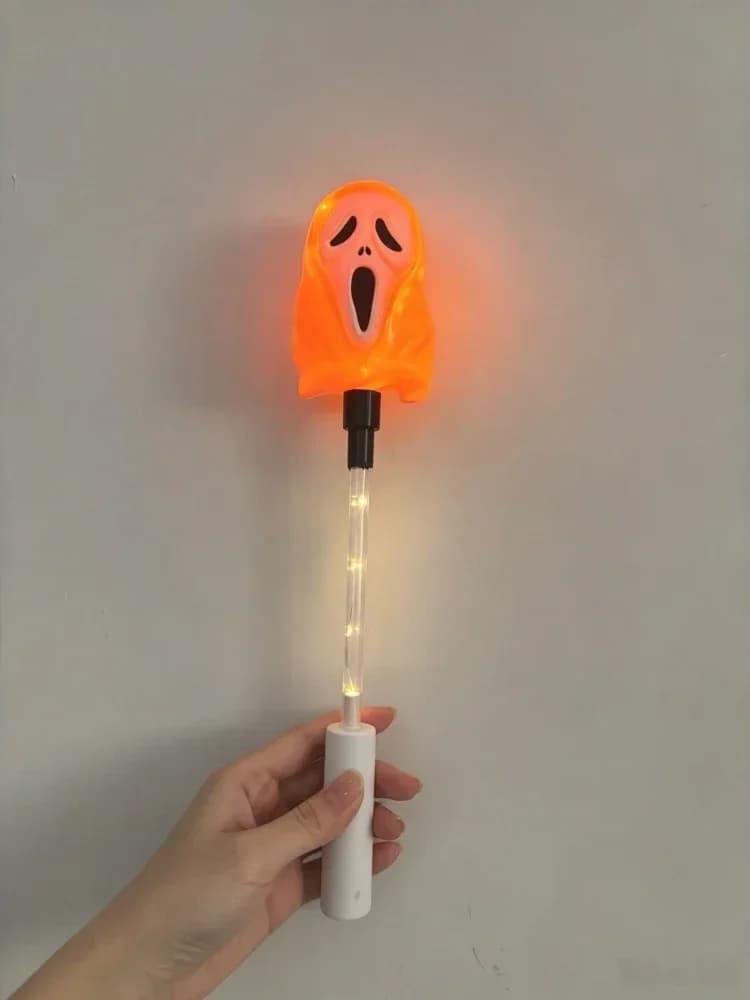 Lampu Tongkat LED Topper Hantu Pelbagai Warna Halloween