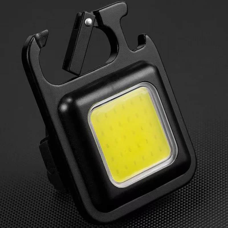 Lampu Kerja LED COB Mini Gantungan Kunci, Boleh Dicas Semula Type-C