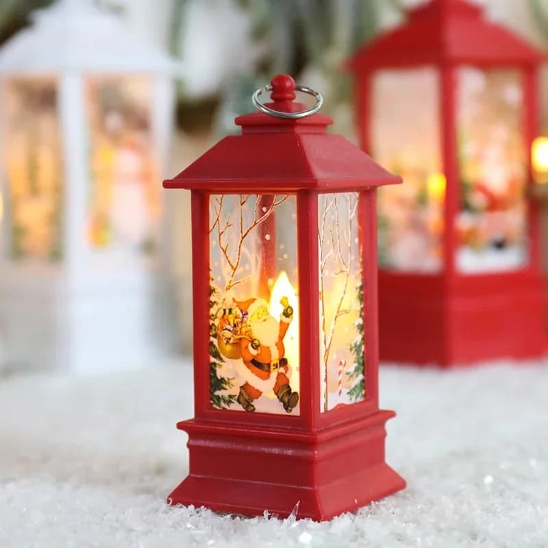 Lentera Mini LED Retro, Lampu Malam Tema Halloween