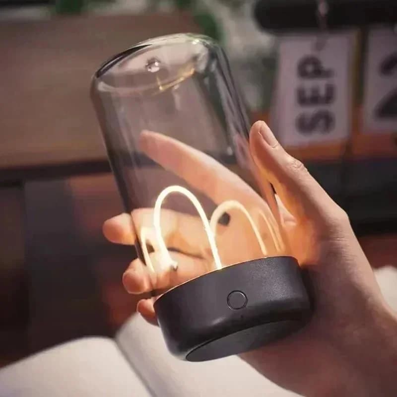 Lampu Meja Filamen Mini Magnetik Boleh Cas Semula