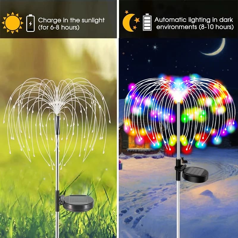 Lampu Patio Tanah LED Bunga Api Solar Kalis Air