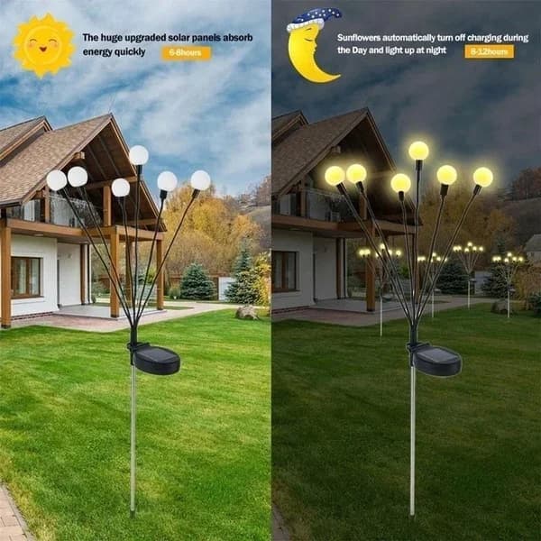Lampu Rumput Kunang-kunang Solar Berkuasa Angin