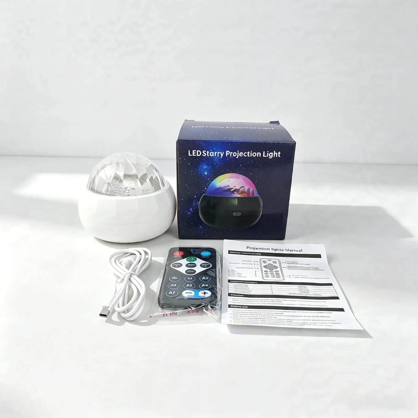 Lampu Malam Projektor Aurora UFO USB, Suasana Pelbagai Warna