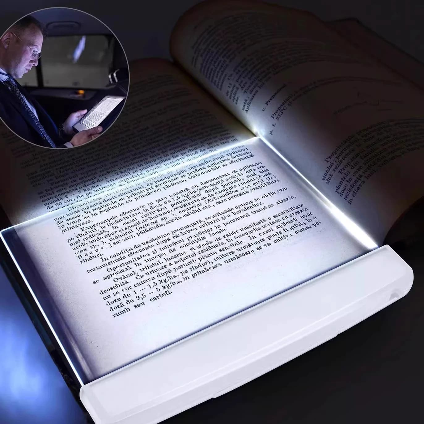 Lampu Buku LED Datar Berkuasa Bateri dengan Perlindungan Mata