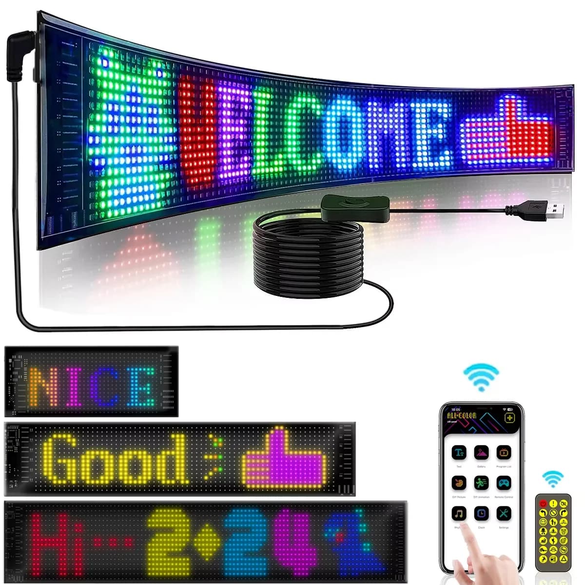 Panel Paparan Piksel Matriks LED RGB Fleksibel