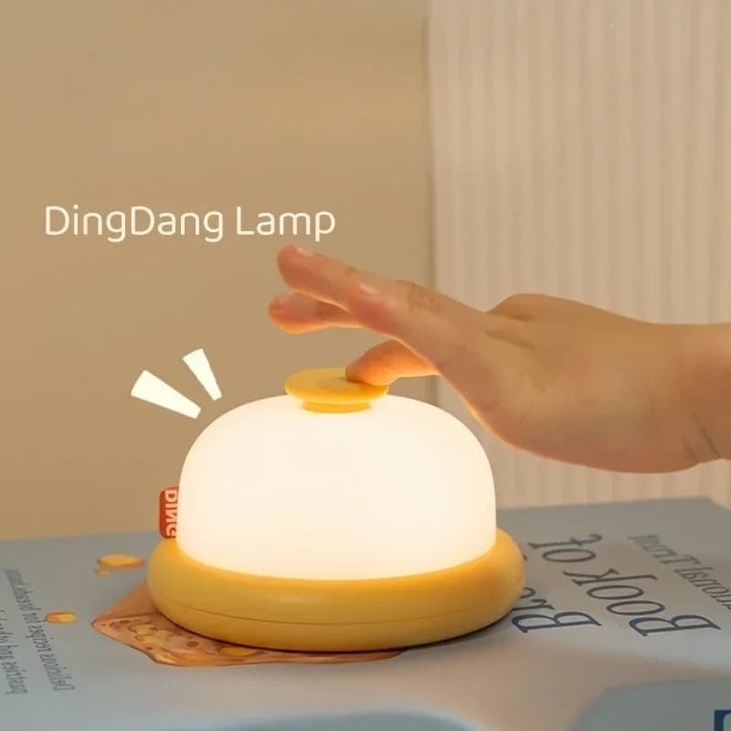 Lampu Malam LED Putih Hangat Loceng Comel dengan Pemasa