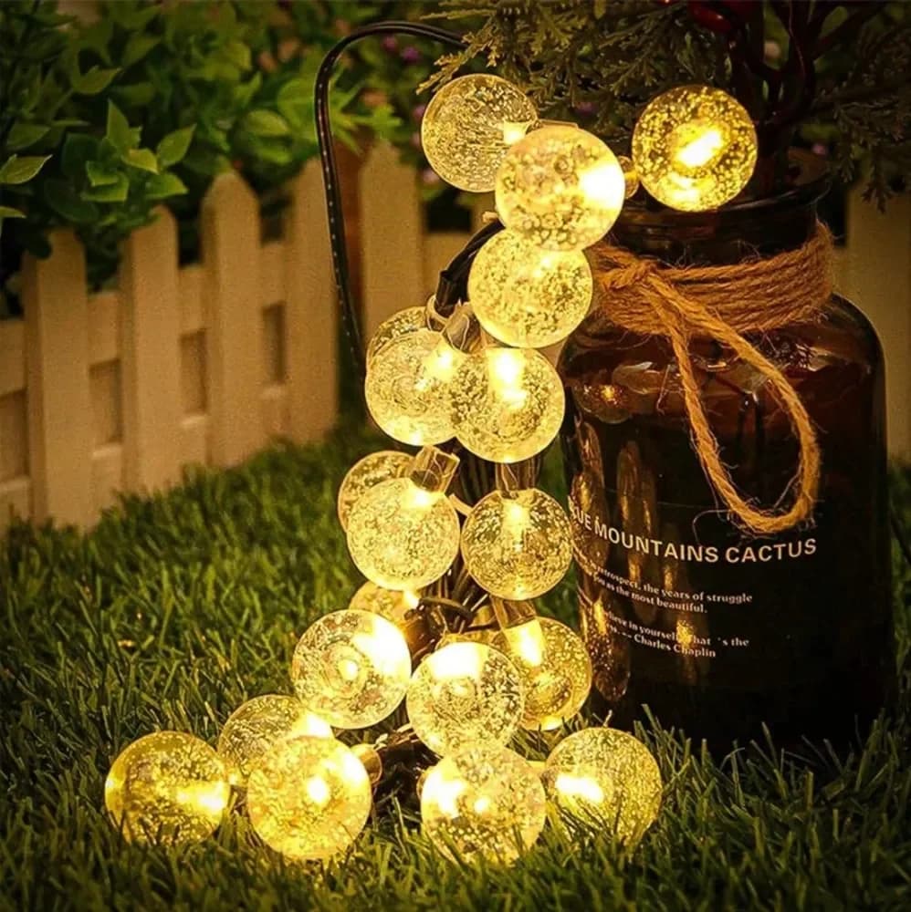 Lampu String Bola Gelembung Solar, Kalis Air