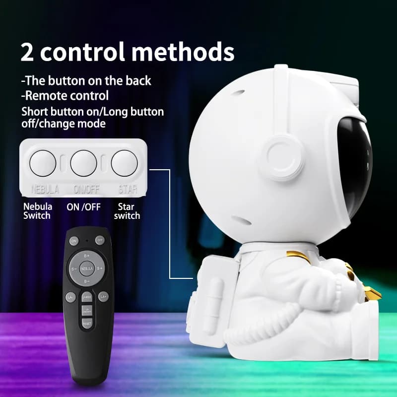 Projektor LED Langit Berbintang Astronaut, Lampu Atmosfera Siling