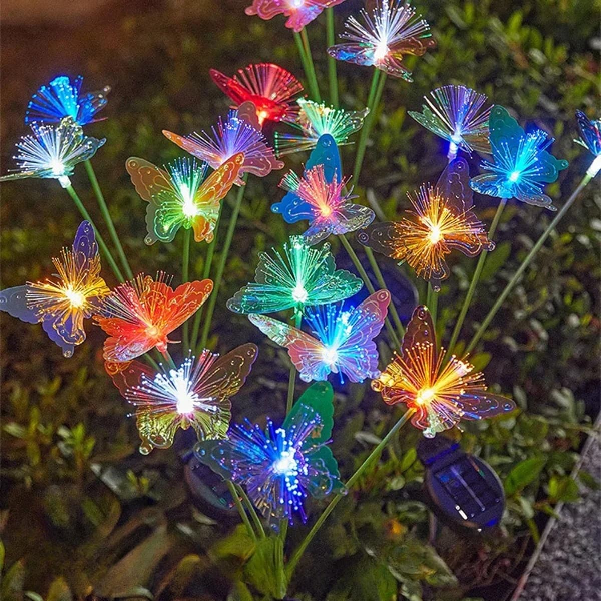 Lampu Taman Serat Optik Kupu-kupu Solar Kalis Air