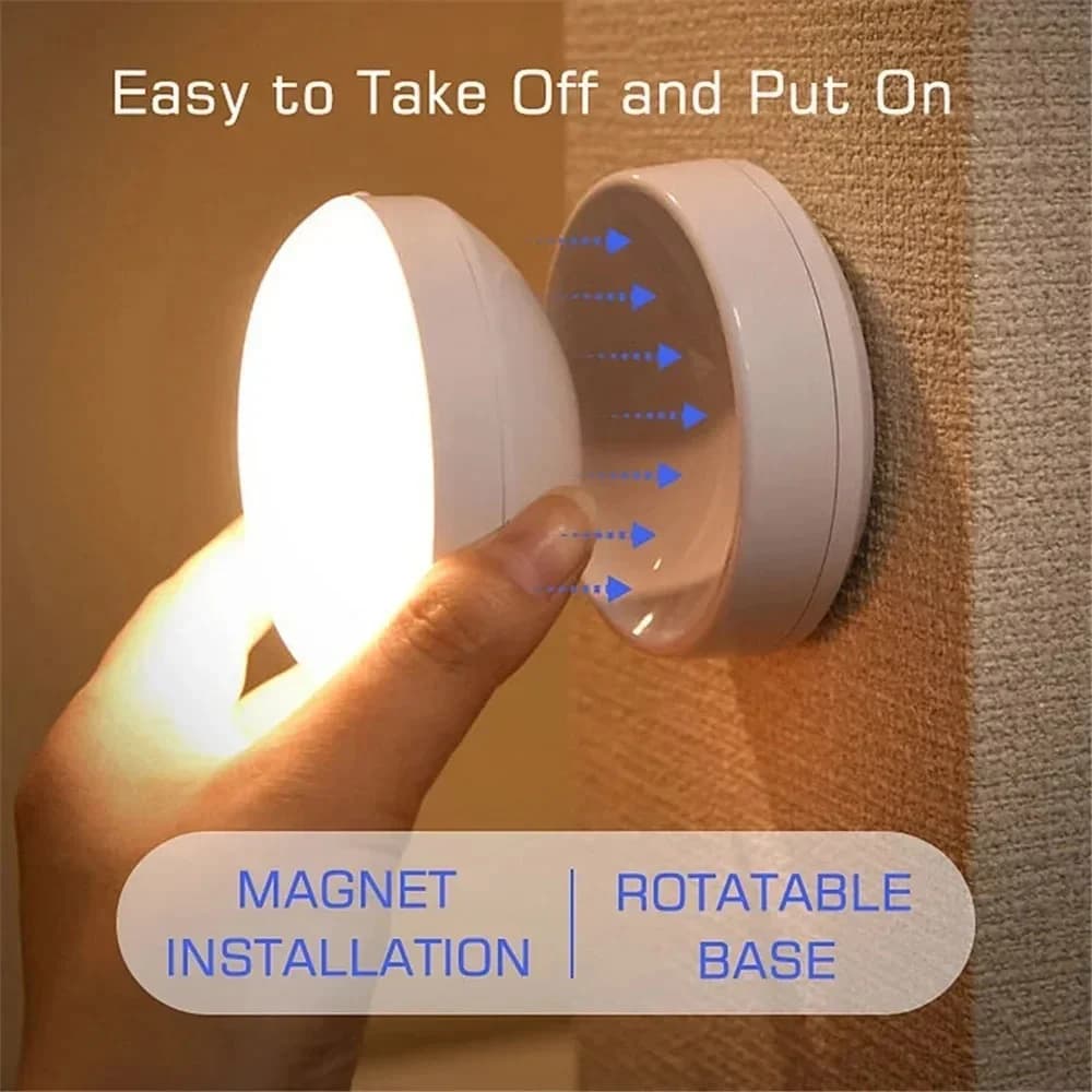 Lampu Dinding LED Sensor Gerakan Boleh Dicas Semula
