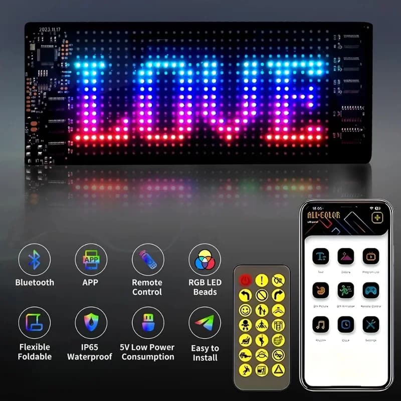 Paparan LED Piksel Fleksibel Boleh Diprogram