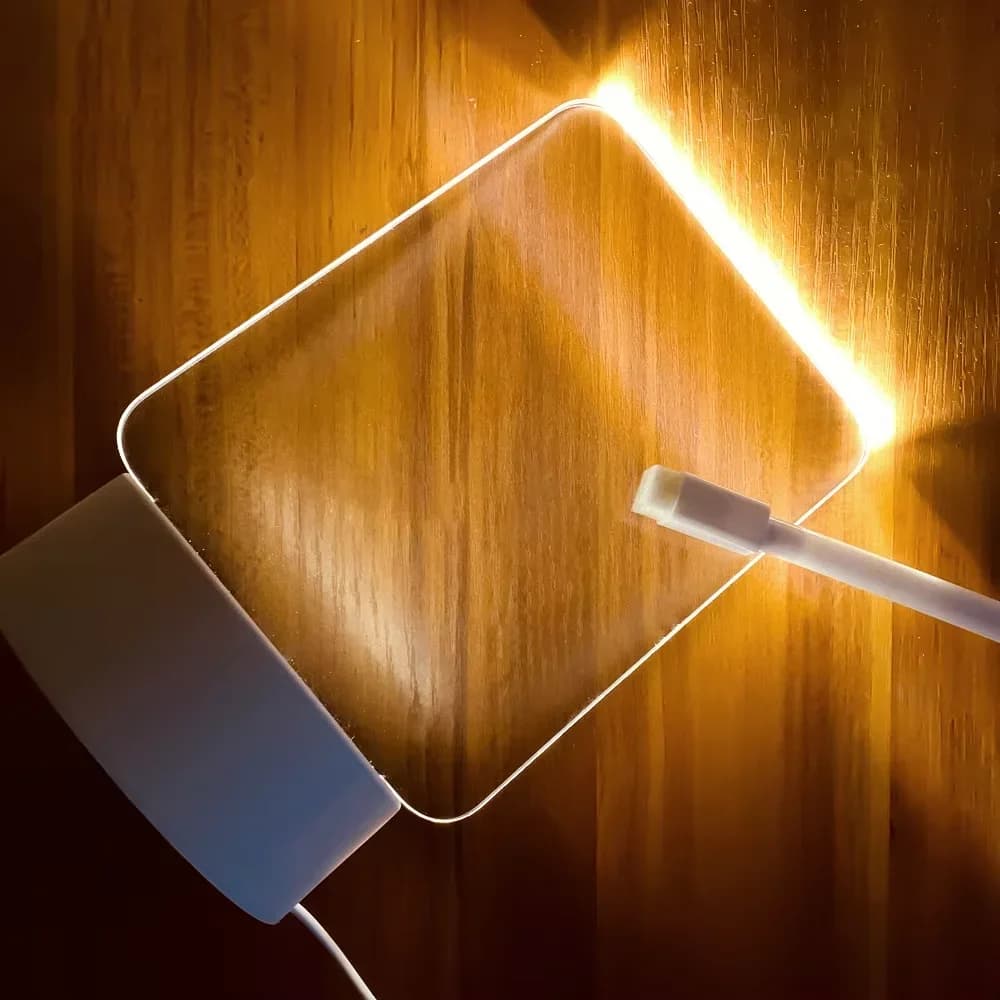 Lampu Malam Papan Mesej LED USB dengan Pen untuk Hiasan Meja
